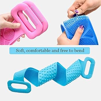 Pack of 02 Silicone Back Scrub Bath Shower Silicone Body Brush