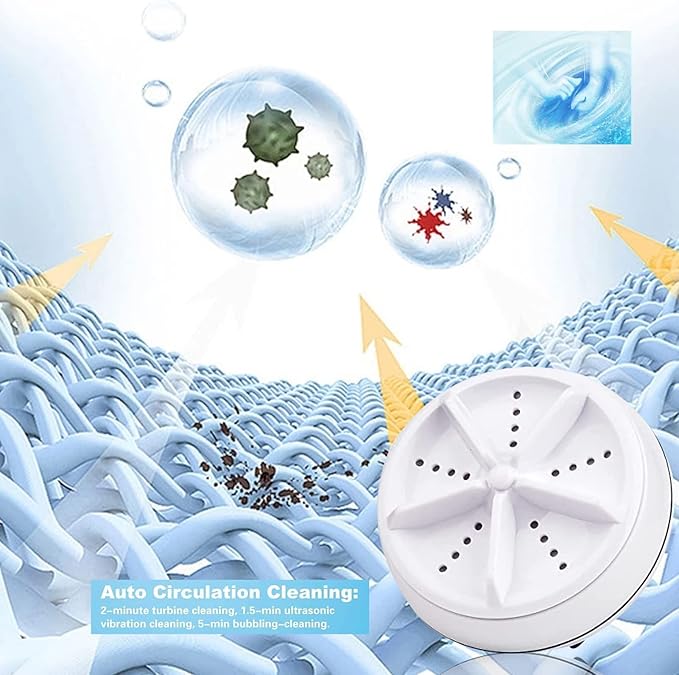 Portable Washing Machine, Mini Ultrasonic Washing Machine