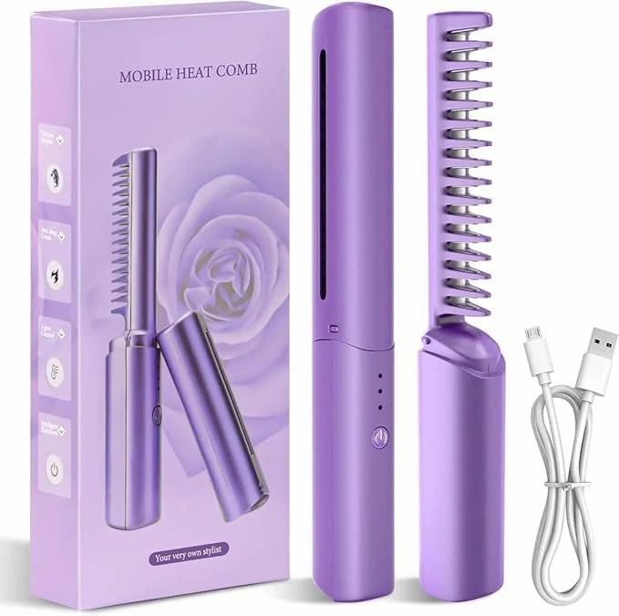 Hair Straightener Comb Brush