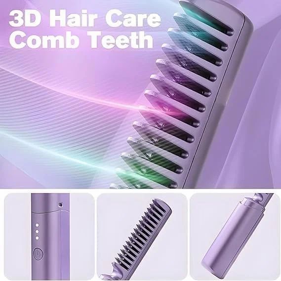 Hair Straightener Comb Brush
